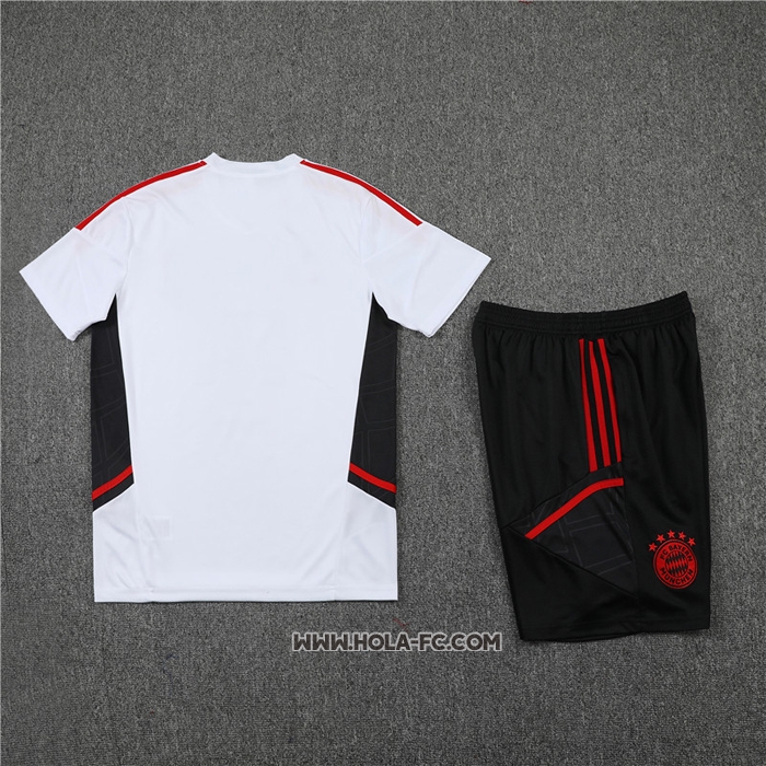 Chandal del Bayern Munich 2022-2023 Manga Corta Blanco - Pantalon Corto